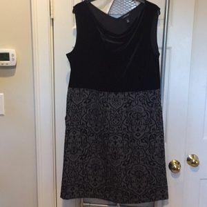 Land’s End Black Velvet sleeveless dress